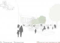 DOPRACOVÁNÍ STUDIE - PERSPEKTIVA PŘEDPROSTORU S TERASAMI